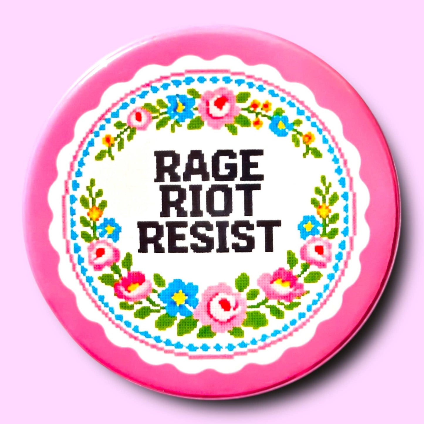 RAGE RIOT RESIST Button