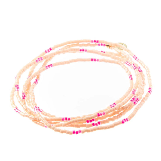 Malibu Wrap Bracelet/Necklace - Peach/Pink