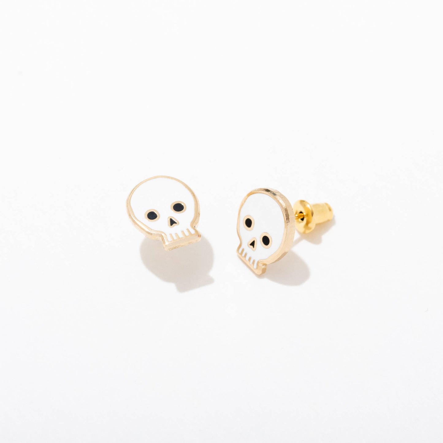 Skull Enamel Stud Earrings