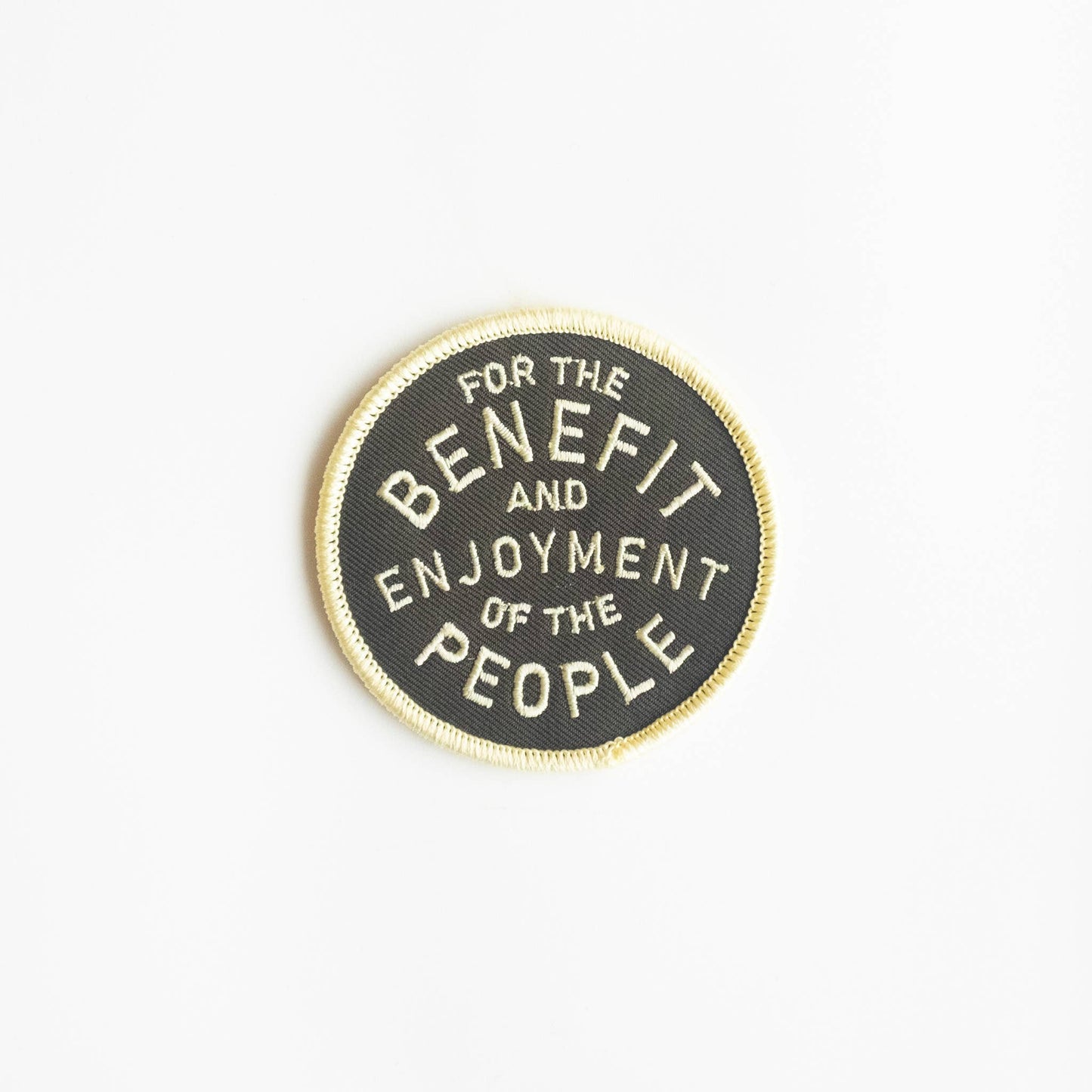 For The Benefit and Enjoyment of The People Iron on Patch