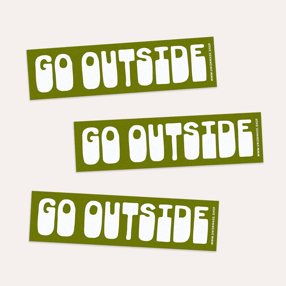 Go Outside Bumper Sticker