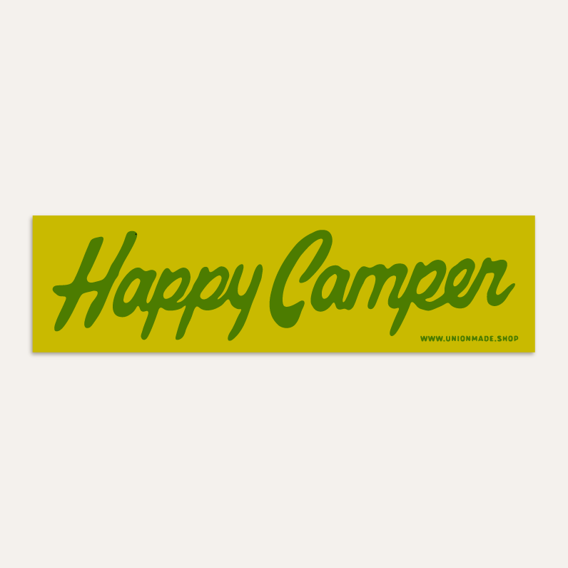 Happy Camper Bumper Sticker