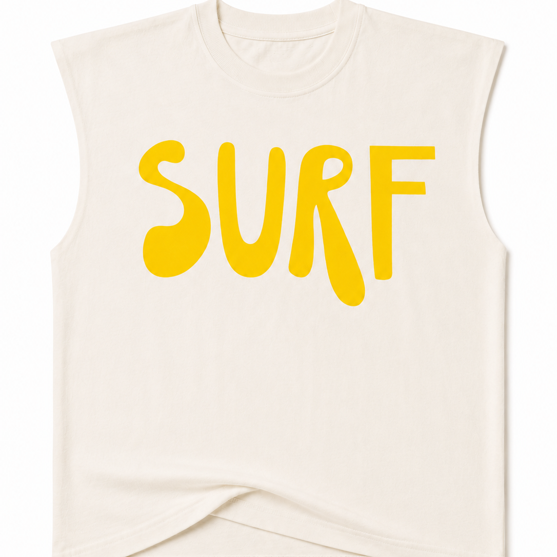 Yellow Surf Muscle Tee