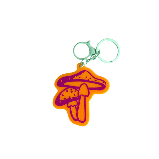 Mushroom Charm Keychain