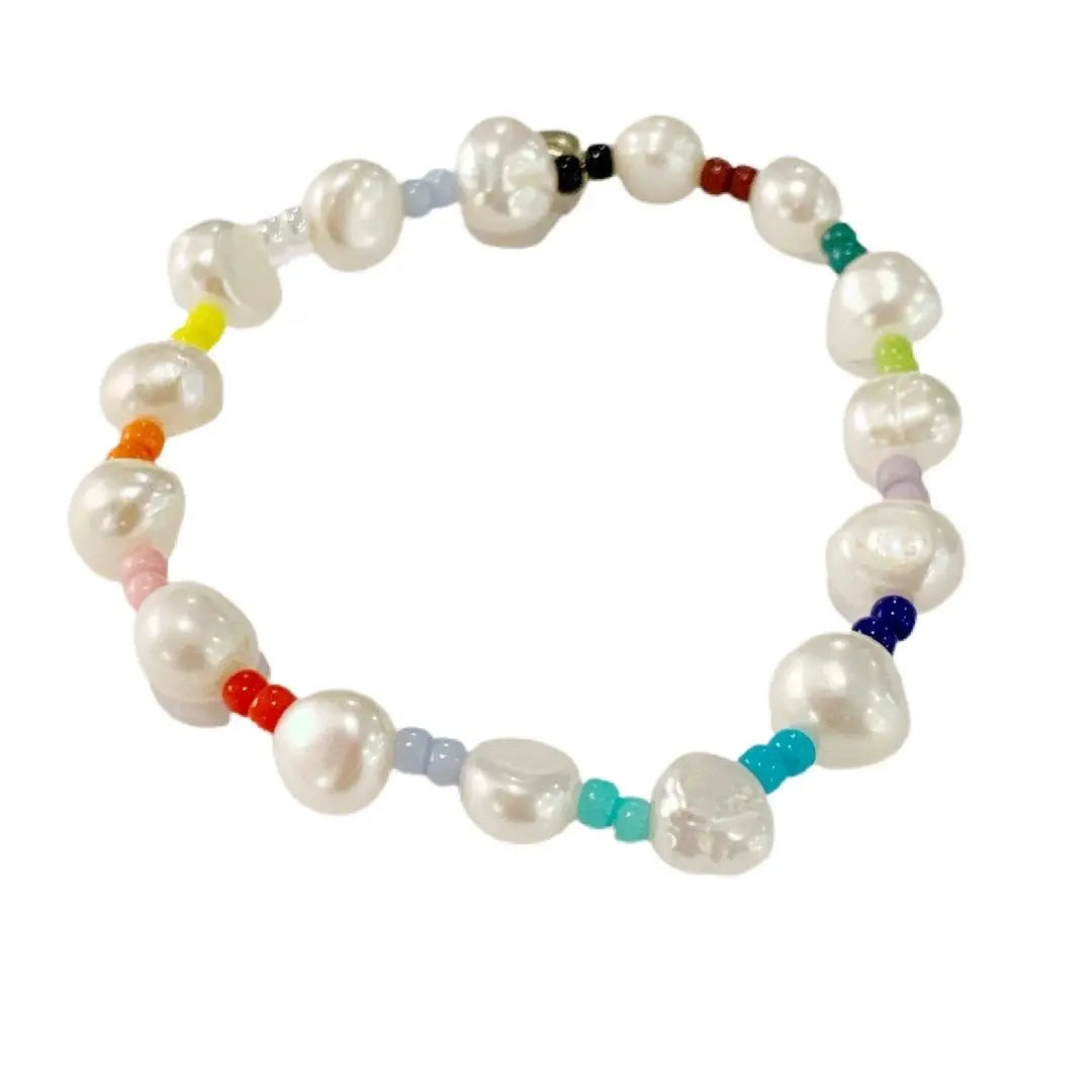 Fresh Water Pearl - Multi Rainbow Bracelet
