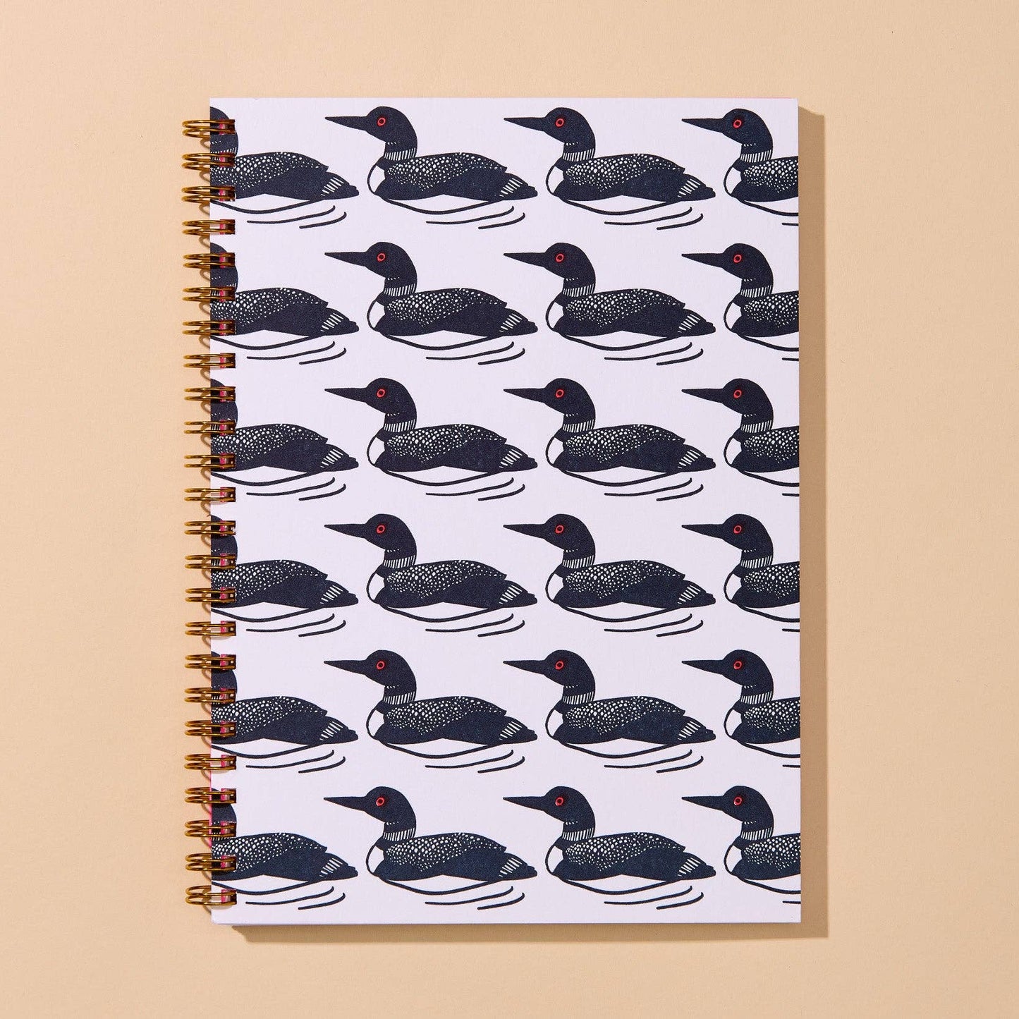Loon Letterpress A5 Lined Spiral Notebook