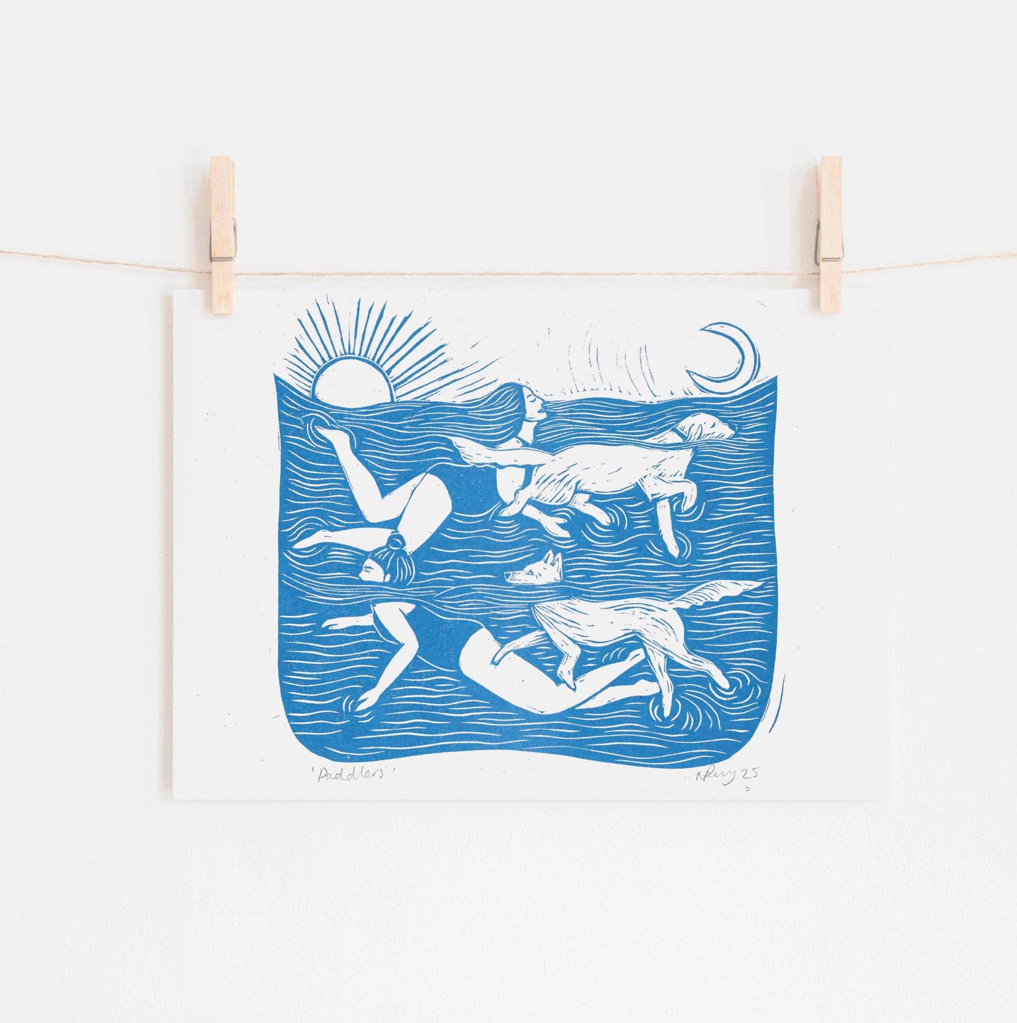 Paddlers Riso Print