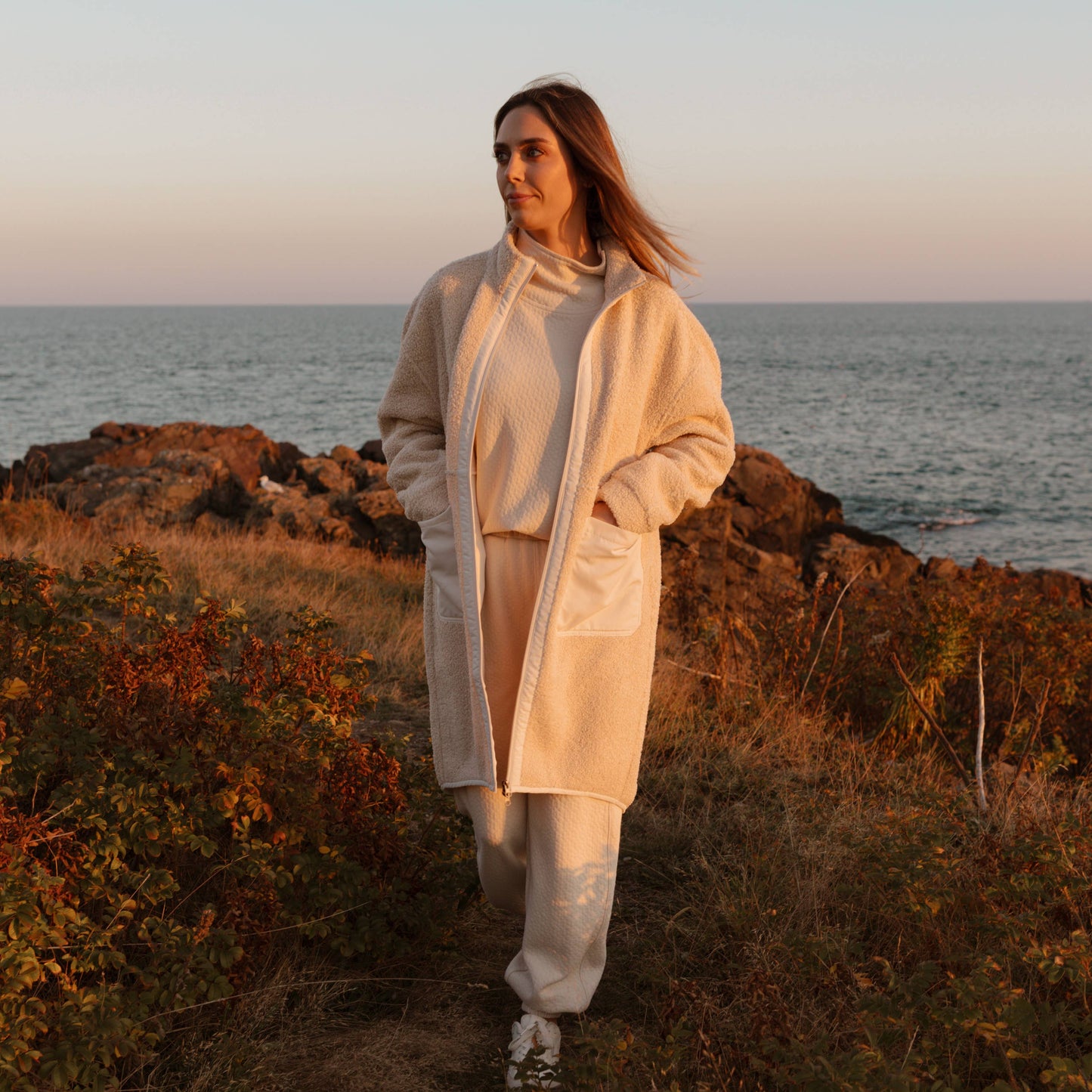 Cori Boucle Long Coat