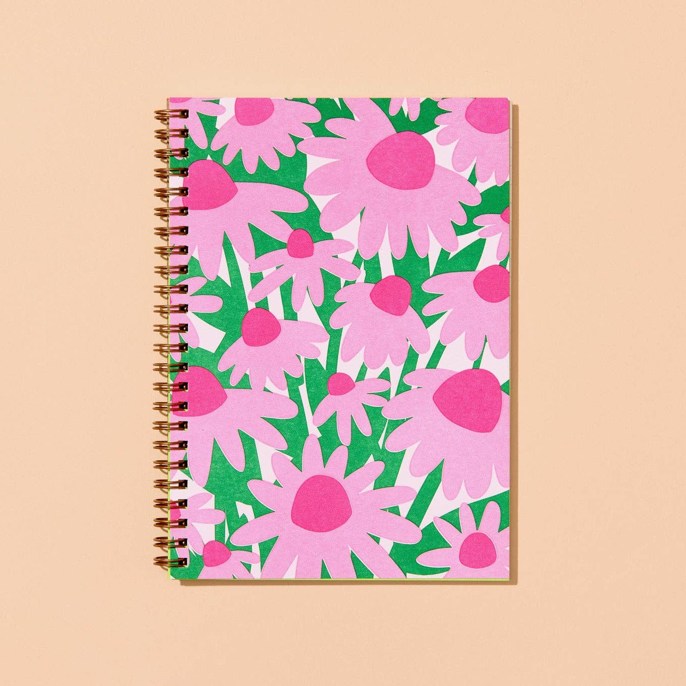Coneflower Letterpress A5 Lined Spiral Notebook