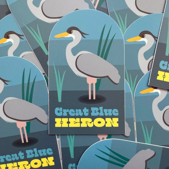 Great Blue Heron Vinyl Sticker