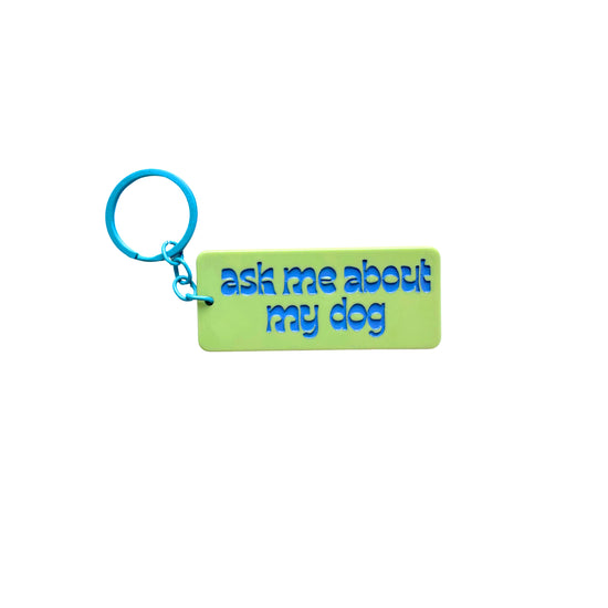 Ask Me Tag Keychain