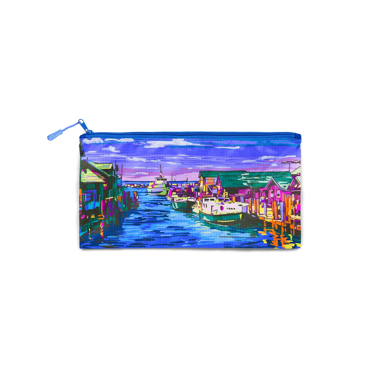Dam Good View of Fishtown Large Recycled Zip Bag