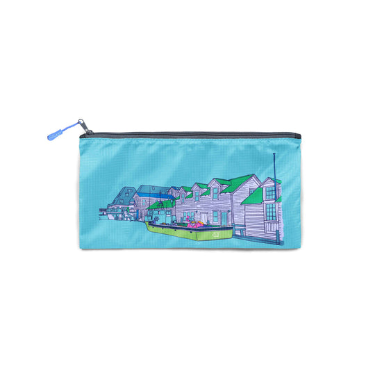 Fishtown Scene Large Zip Bag