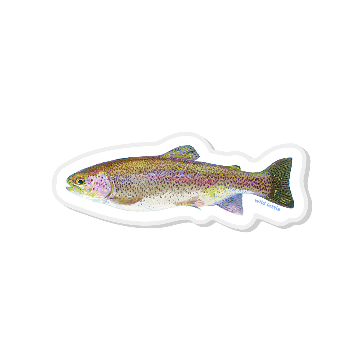 Rainbow Trout Acrylic Pin
