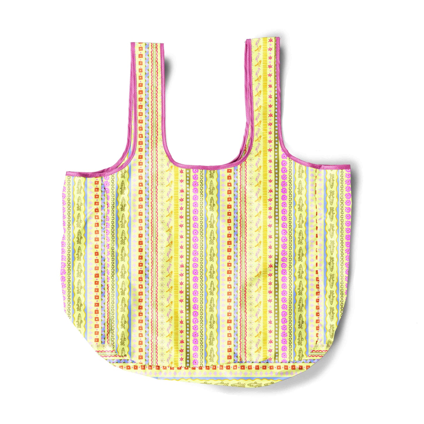 Folk Stripe Recycled Ripstop Tote