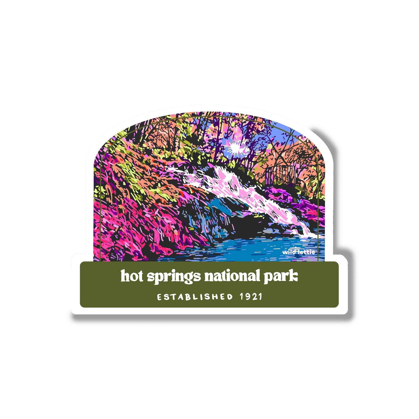 Hot Springs Sticker