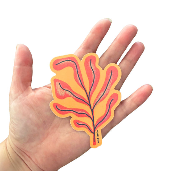 Orange Leaf Sticker