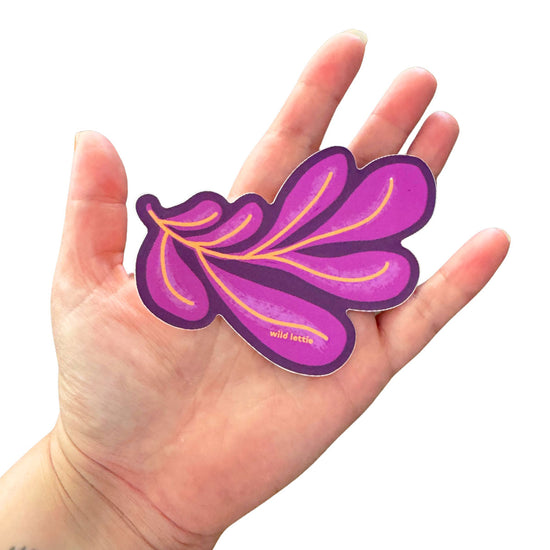 Purple Leaf Sticker