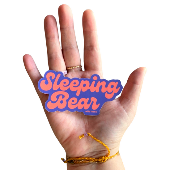 Sleeping Bear Script Sticker