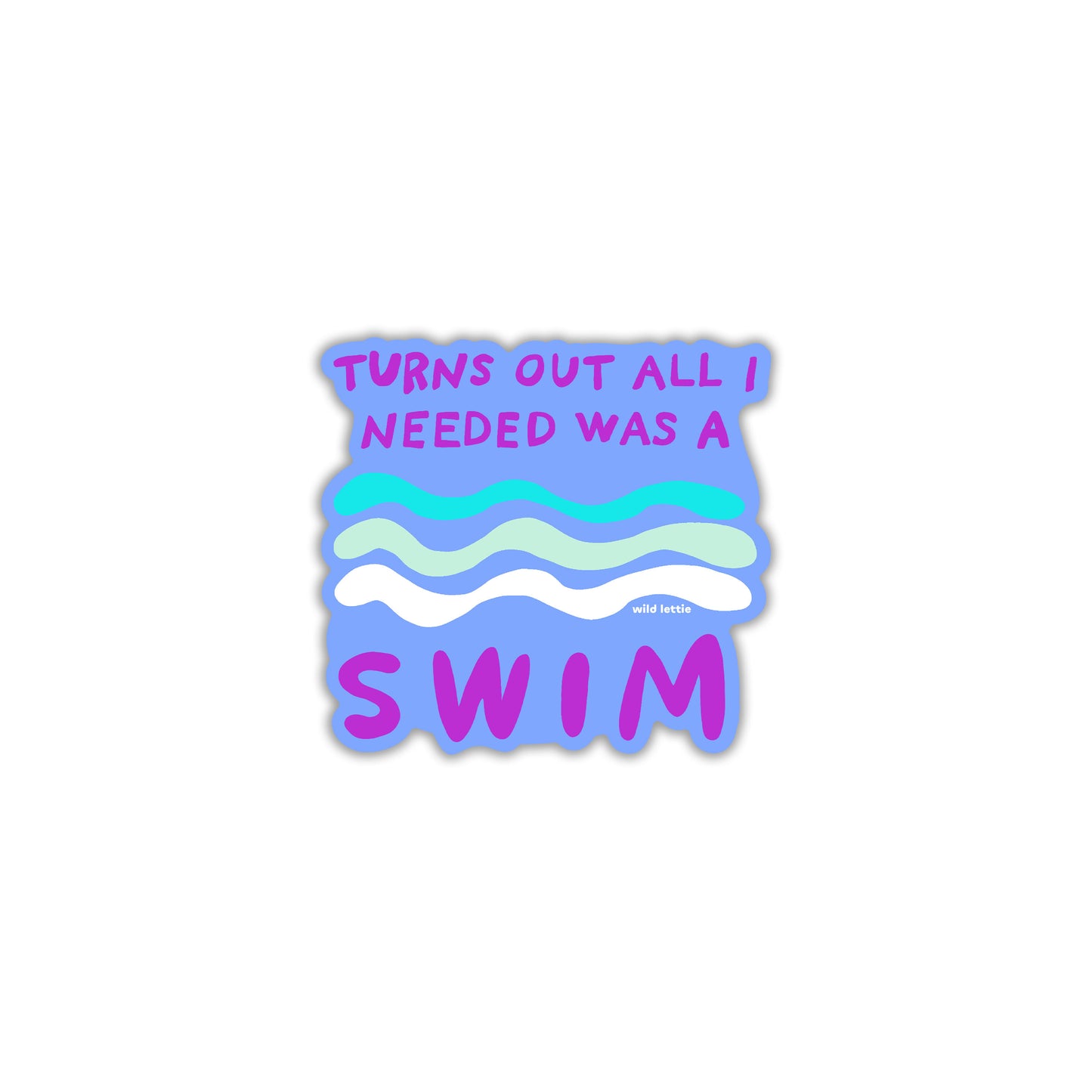 Turns Out Swim Sticker