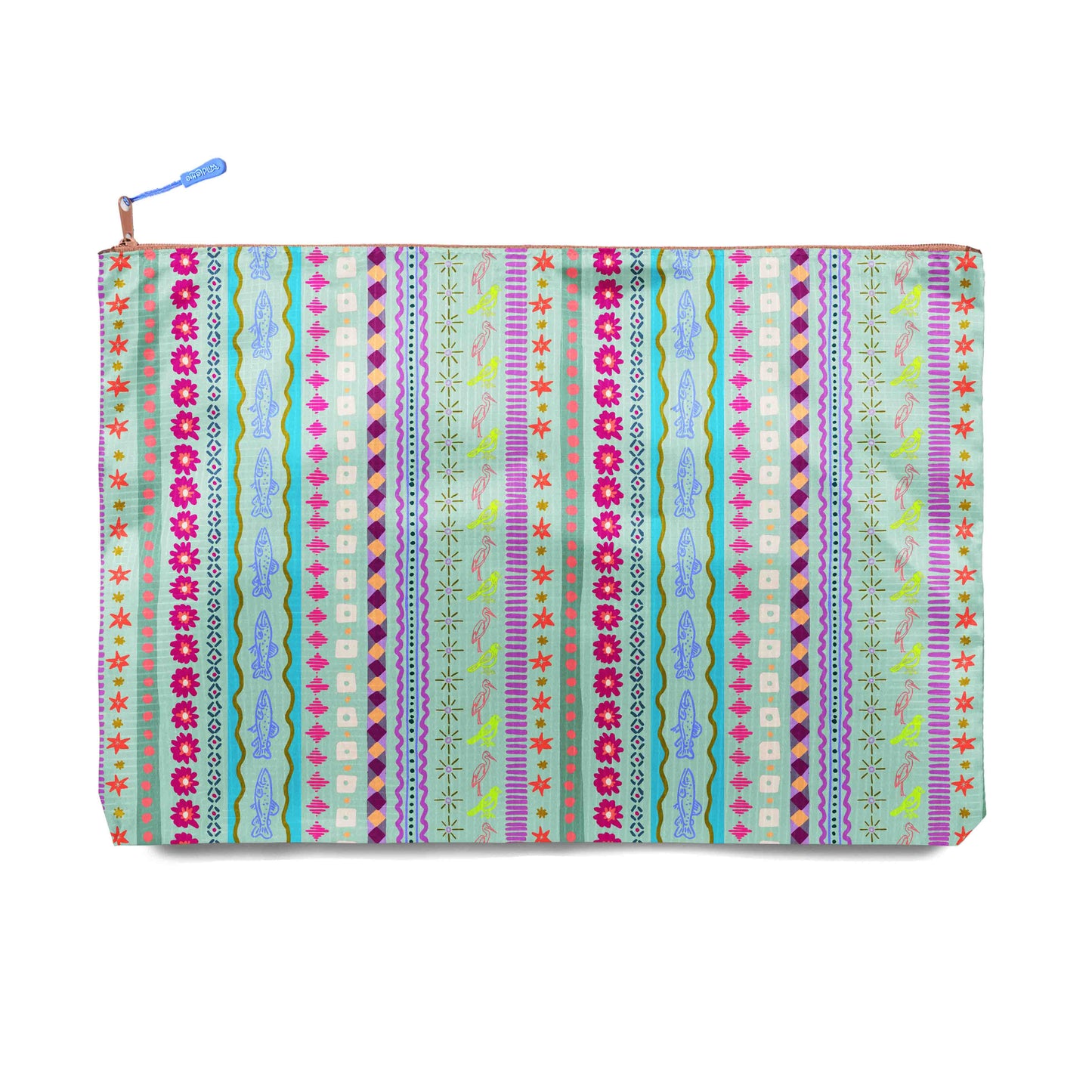 Lichen Folk Stripe Recycled XL Zip Bag