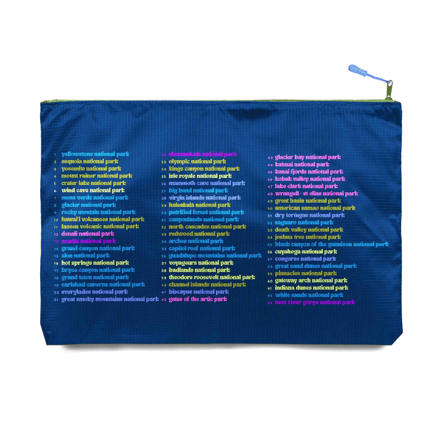 National Parks Recycled XL Zip Bag