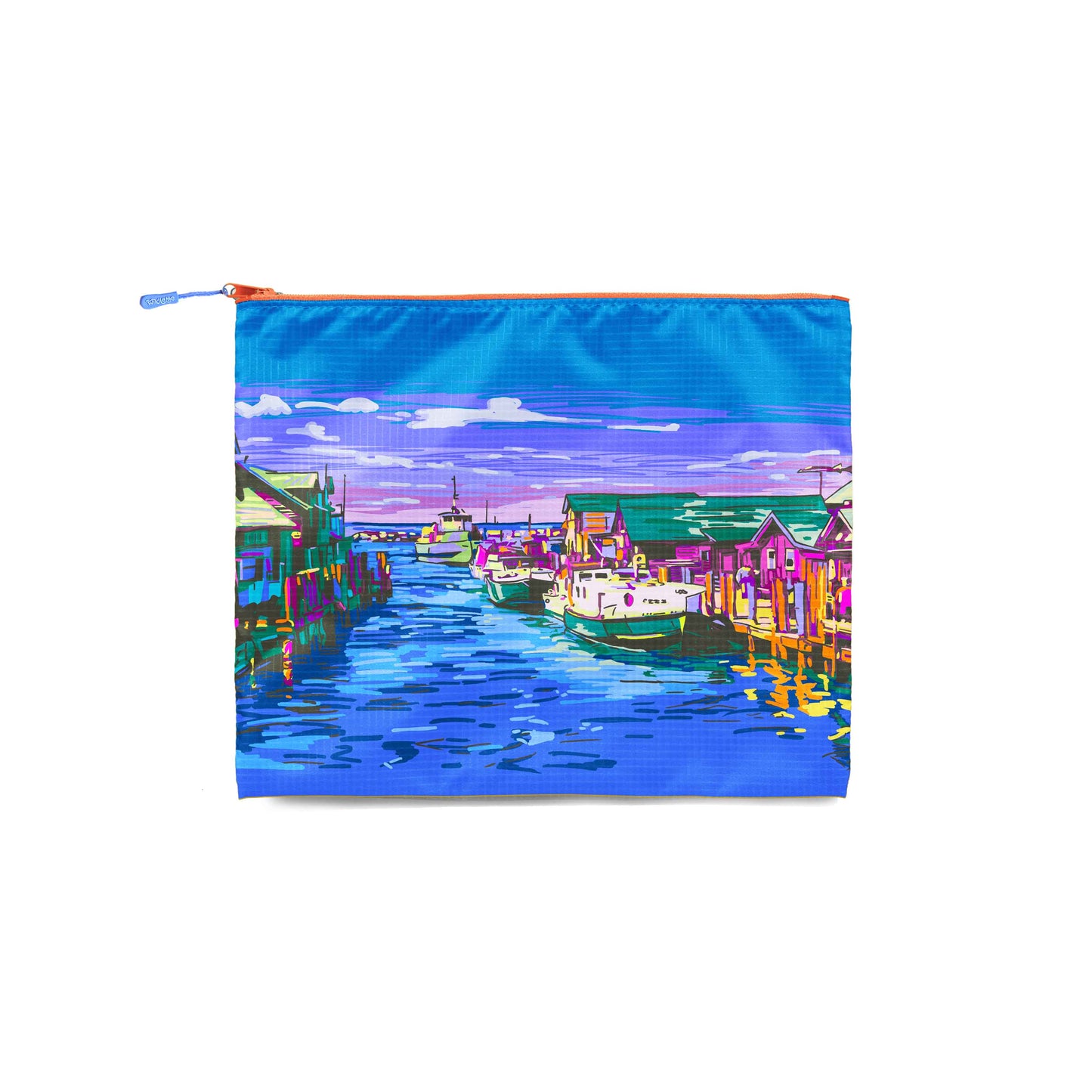 A Dam Good View of Fishtown Recycled Zip Bag