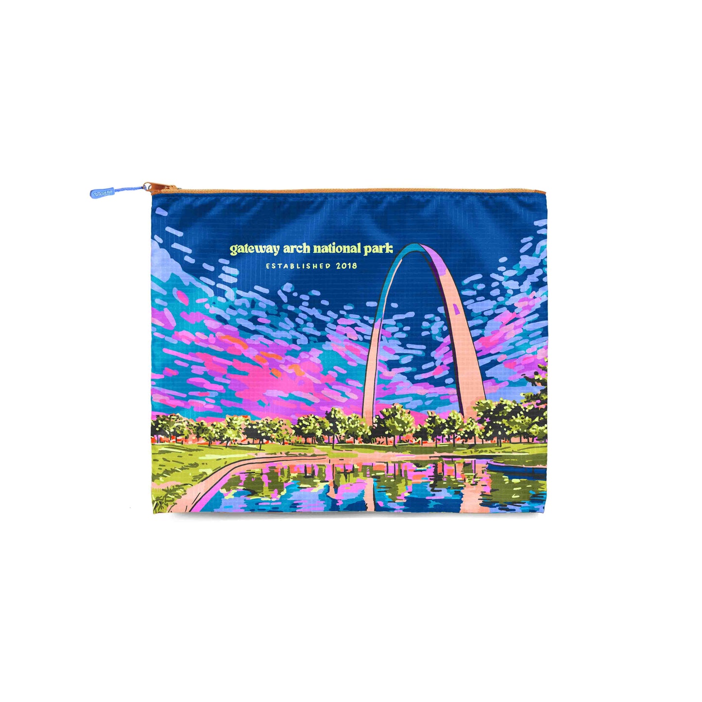 Gateway Arch Recycled Zip Bag