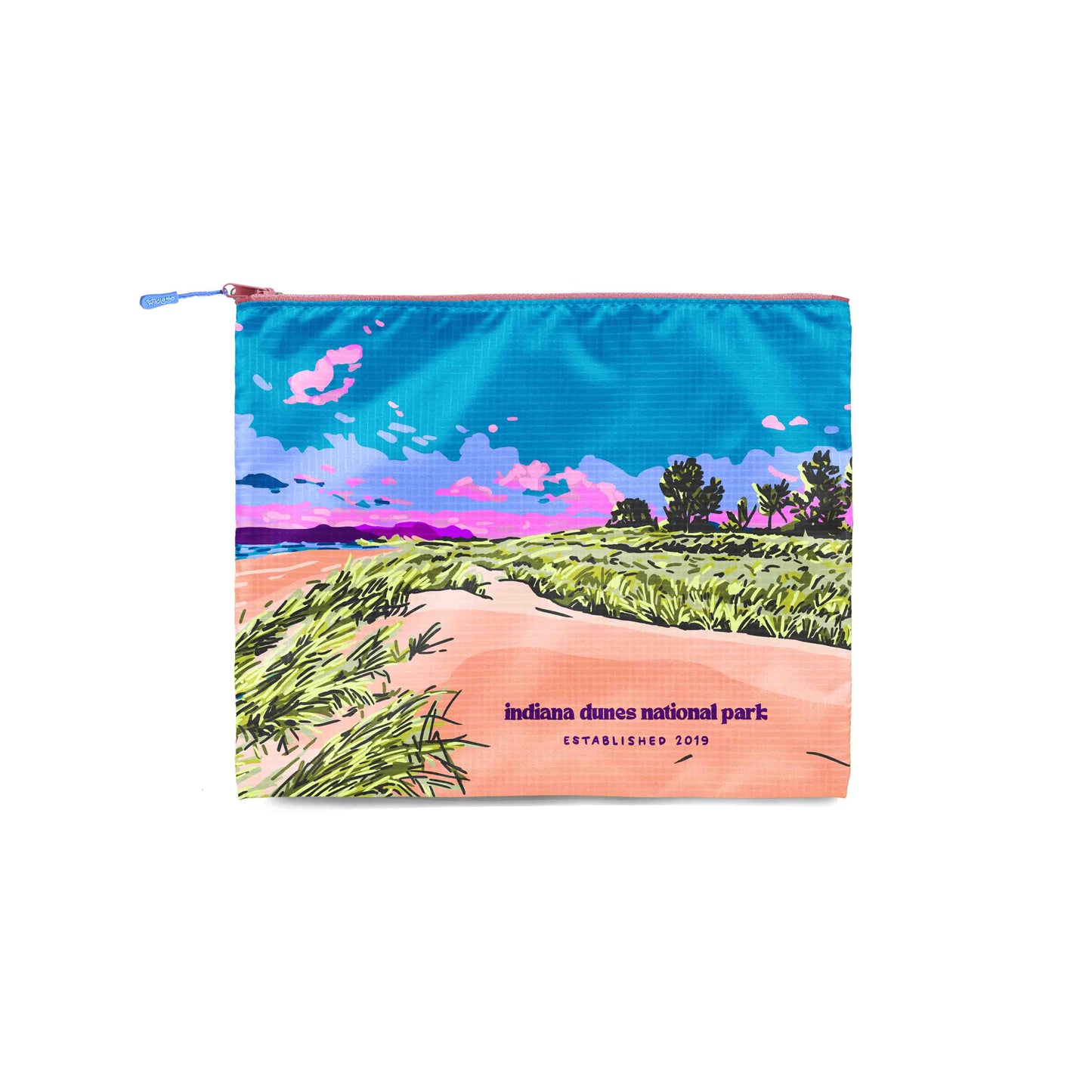 Indiana Dunes Recycled Zip Bag