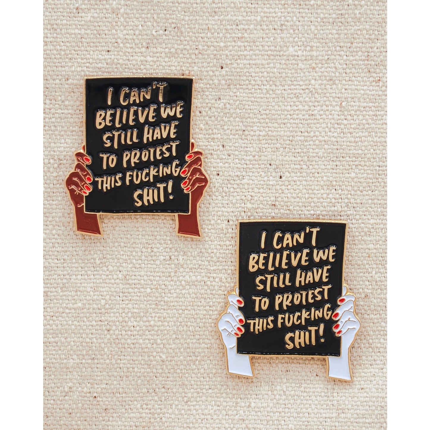 Protest Sign Pin