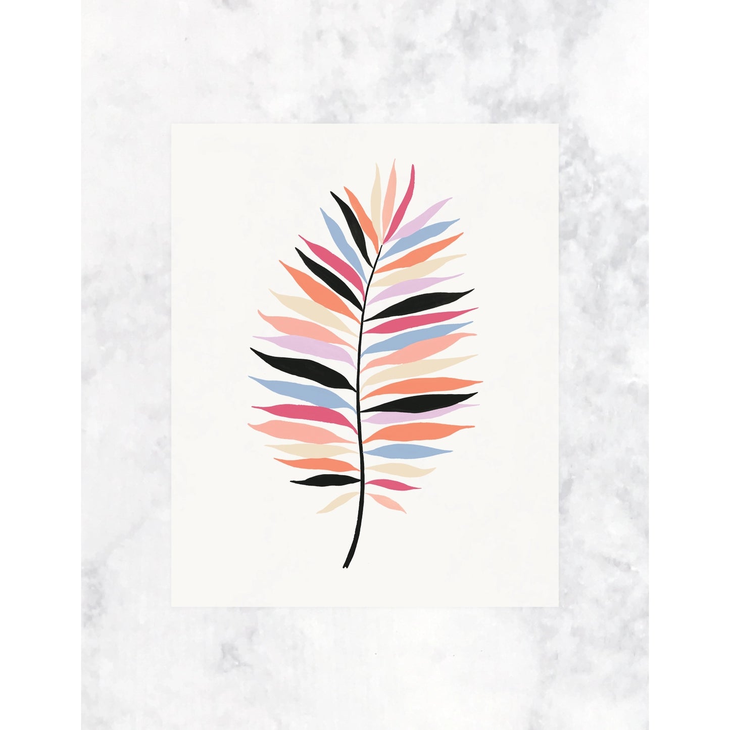 8" x 10" Rainbow Palm Print