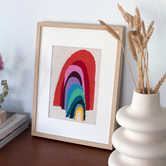 Load image into Gallery viewer, From the Other Side Rainbow Needlepoint Kit | DIY Embroidery
