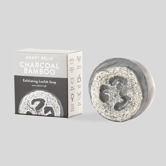 Charcoal Bamboo Exfoliating Loofah Soap