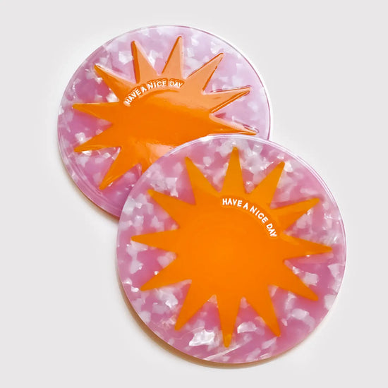 Marble Pattern Sun Coaster- Set of 2