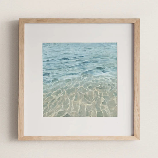 Clear Ocean Water Turquoise Square Fine Art Print