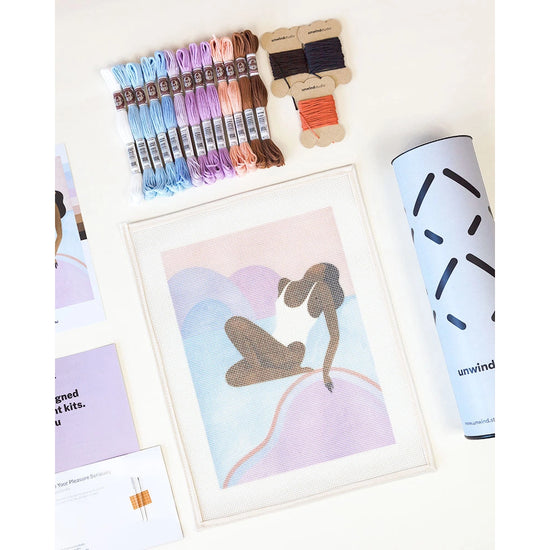 Lilac Sunset Needlepoint Kit | DIY Embroidery