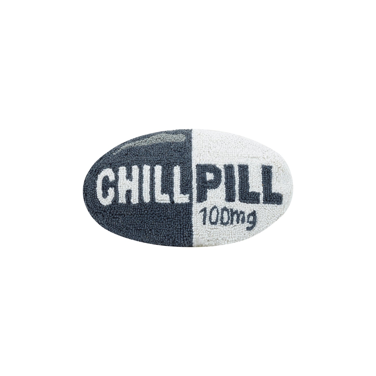 Chill Pill Dark Grey Hook Pillow