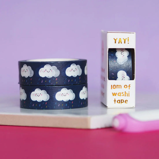 Load image into Gallery viewer, Rainy Clouds Washi Tape
