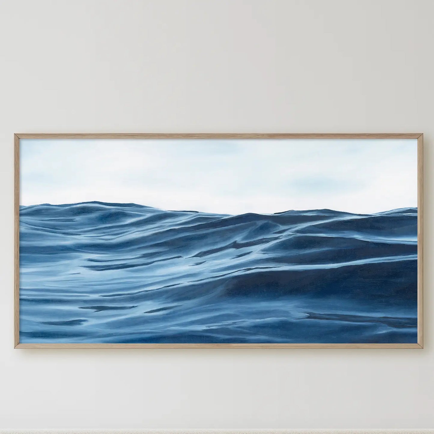 Water Ripples Waves Blue Indigo Panoramic Fine Art Print