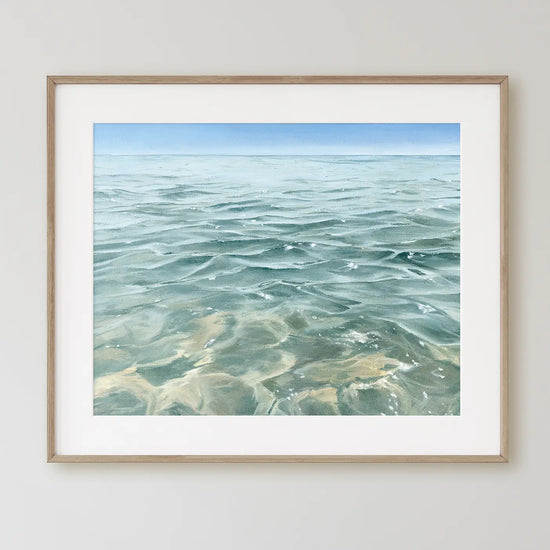 Sparkling Clear Water Blue Ocean Horizontal Fine Art Print