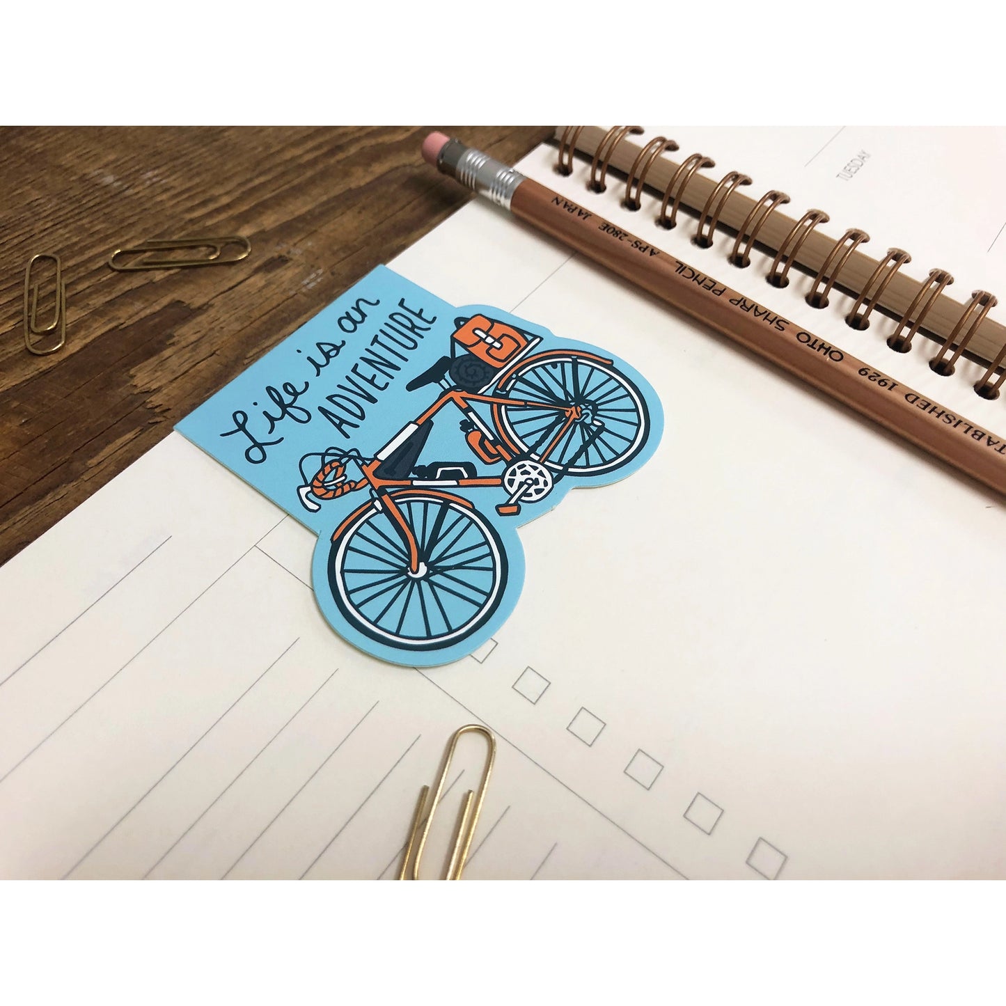 Load image into Gallery viewer, Adventure Bicycle Magnetic Bookmark
