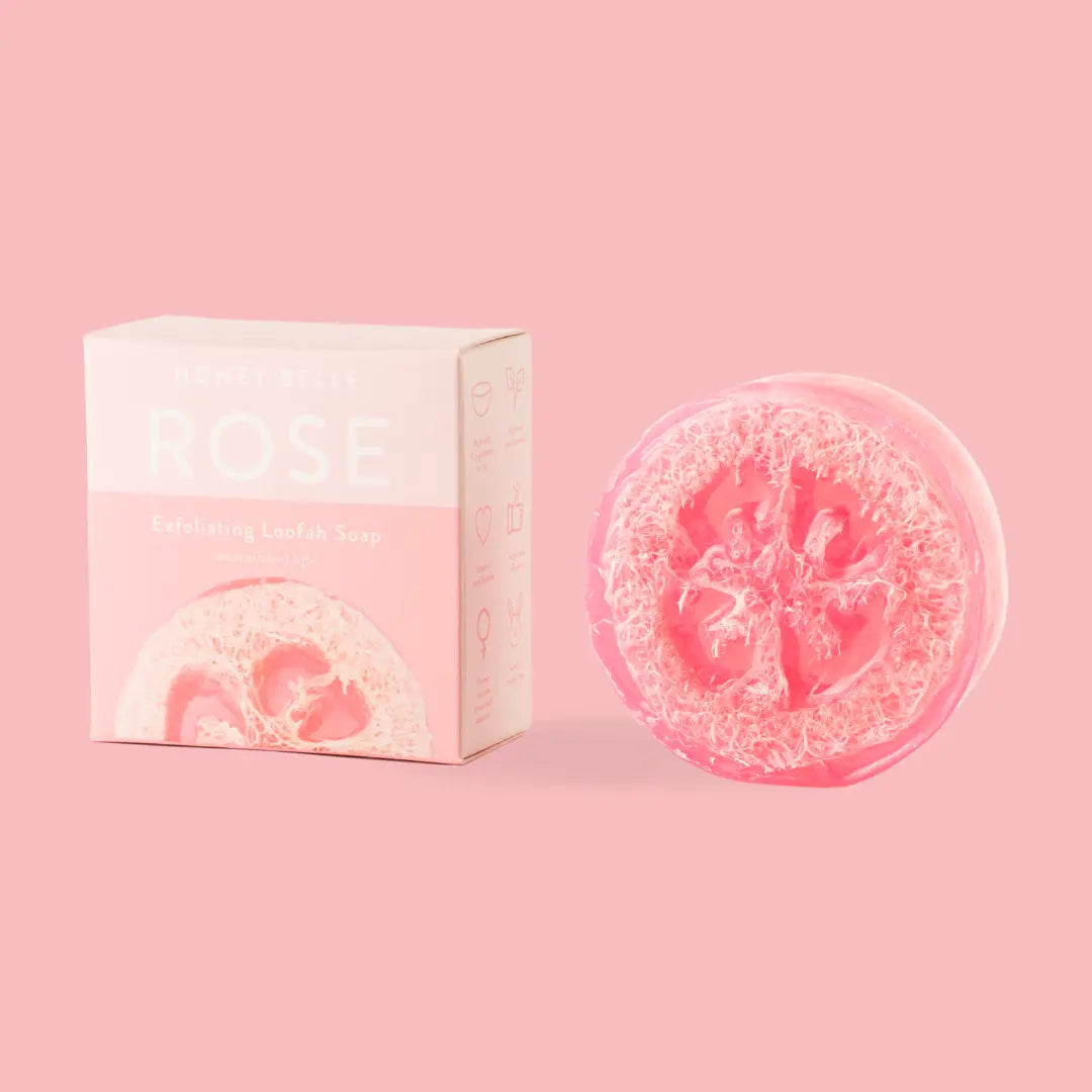 Rose Exfoliating Loofah Soap
