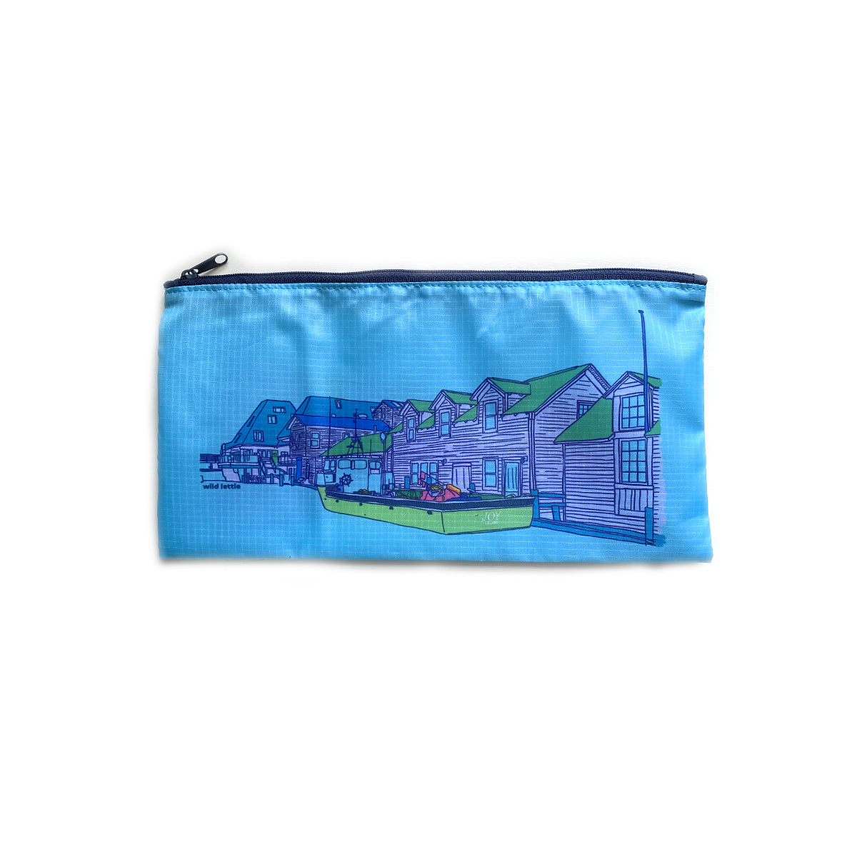 Load image into Gallery viewer, Fishtown Scene Large Zip Bag
