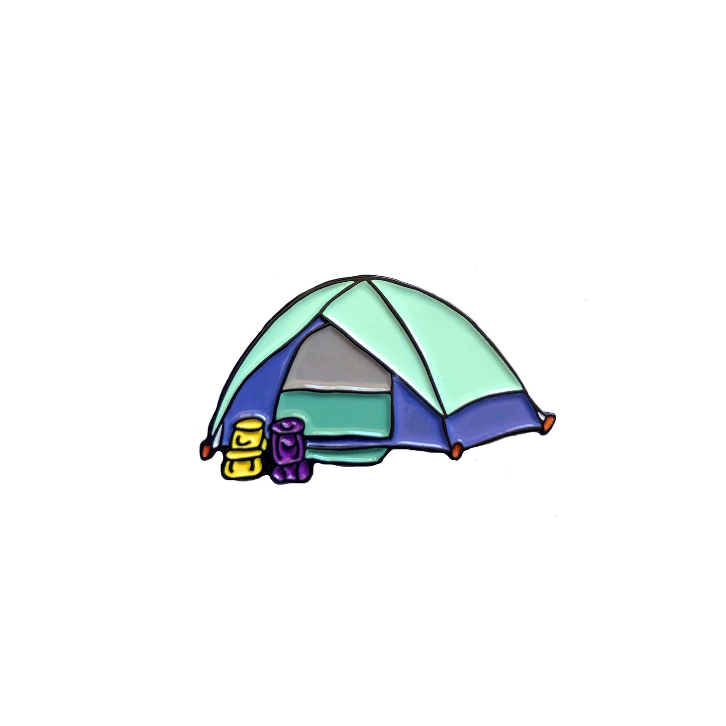 Load image into Gallery viewer, Camping pin in the shape of a cute tent
