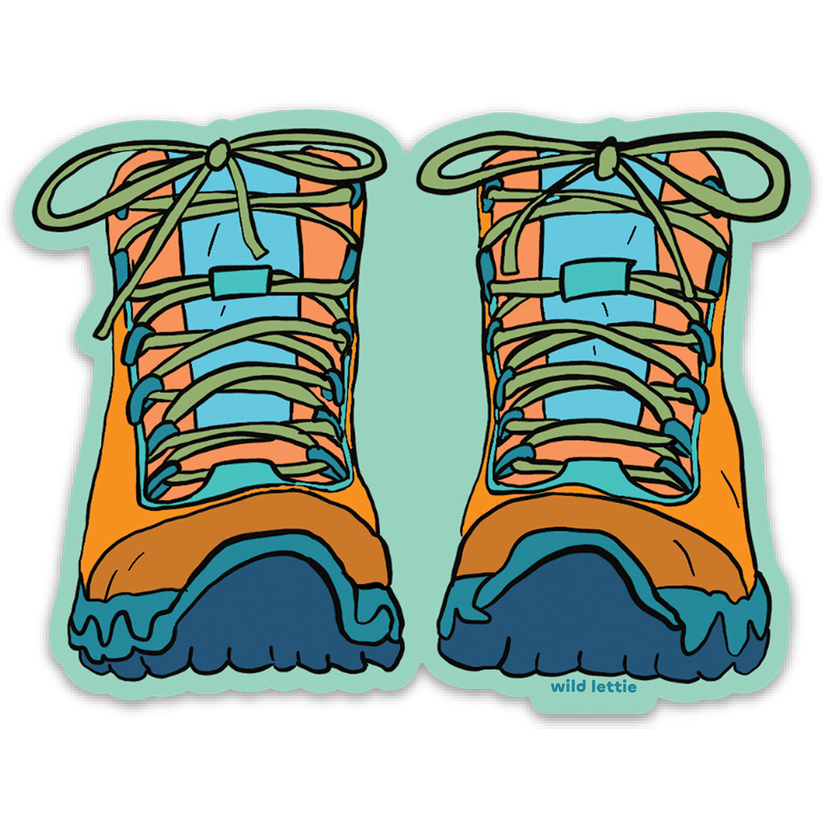 Hiking Boots Sticker - Backpacking Sticker | Compass Paper Co. – Wild ...