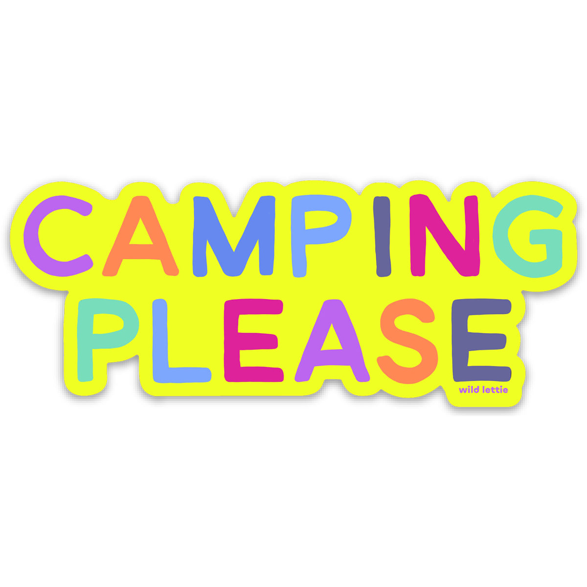 Camping Please Sticker