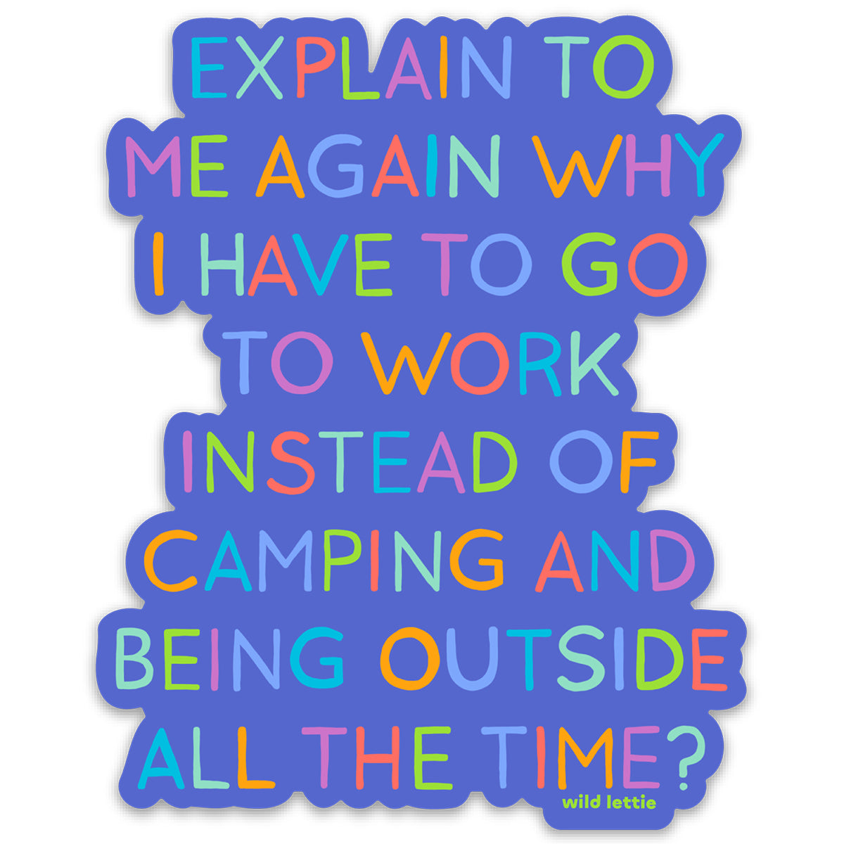 Explain Synonym Sticker Camping Sticker - Camping Sticker | Compass Paper Co. – Wild Lettie