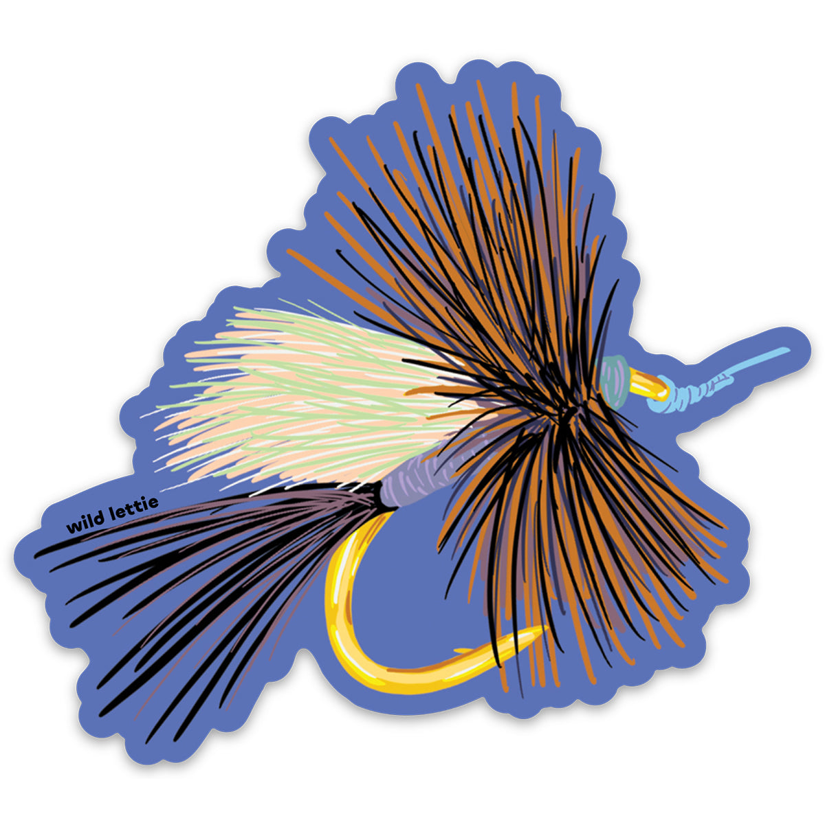 Fly Sticker - Fishing Sticker | Compass Paper Co. – Wild Lettie