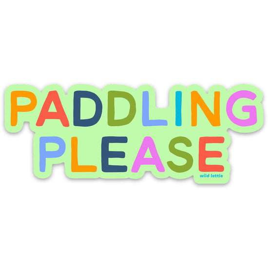 Paddling Please Sticker